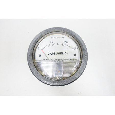 DWYER Capsuhelic 4In 14In 0150InH2O Npt Pressure Gauge 4150C
